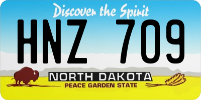 ND license plate HNZ709