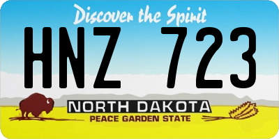 ND license plate HNZ723