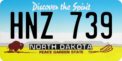 ND license plate HNZ739
