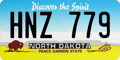 ND license plate HNZ779