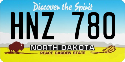ND license plate HNZ780