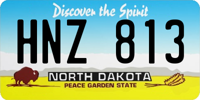 ND license plate HNZ813