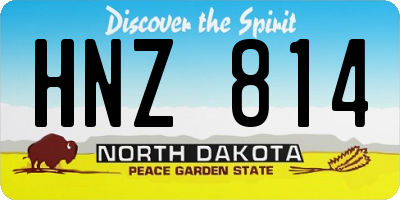ND license plate HNZ814