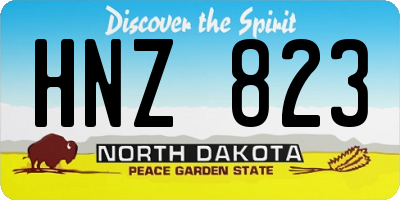 ND license plate HNZ823