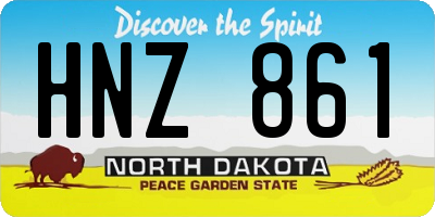 ND license plate HNZ861