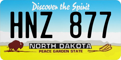 ND license plate HNZ877