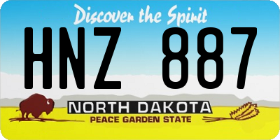ND license plate HNZ887