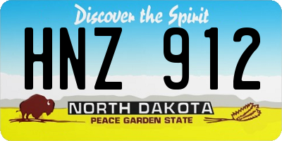 ND license plate HNZ912