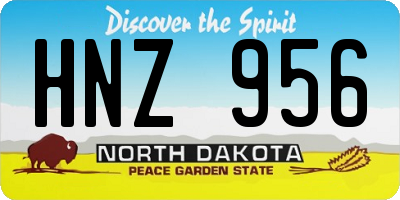 ND license plate HNZ956