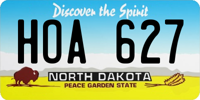 ND license plate HOA627