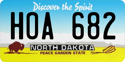 ND license plate HOA682