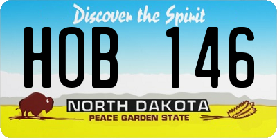 ND license plate HOB146