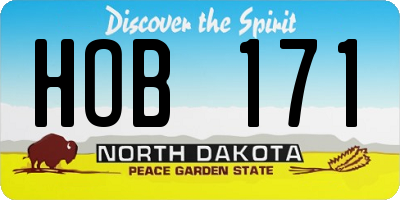 ND license plate HOB171
