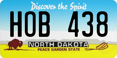ND license plate HOB438