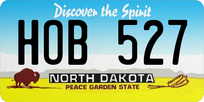 ND license plate HOB527
