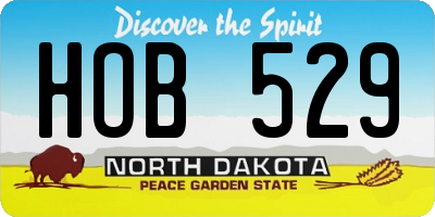 ND license plate HOB529