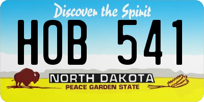 ND license plate HOB541