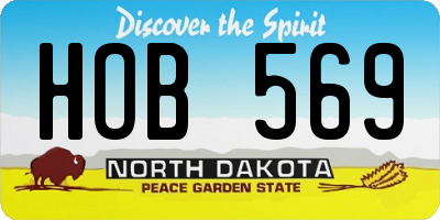 ND license plate HOB569