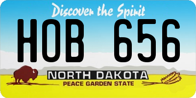 ND license plate HOB656