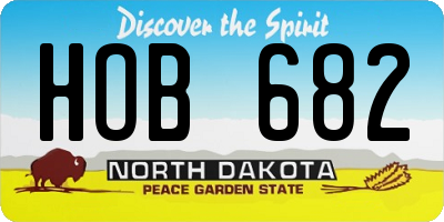 ND license plate HOB682