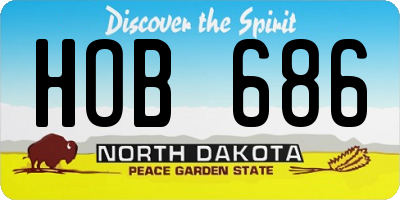 ND license plate HOB686