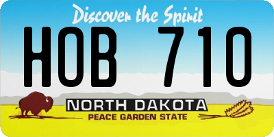 ND license plate HOB710