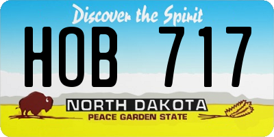 ND license plate HOB717