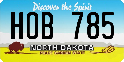 ND license plate HOB785