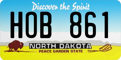 ND license plate HOB861