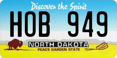 ND license plate HOB949