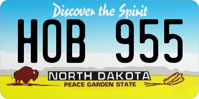 ND license plate HOB955