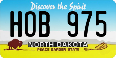 ND license plate HOB975