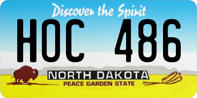 ND license plate HOC486