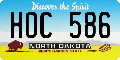 ND license plate HOC586