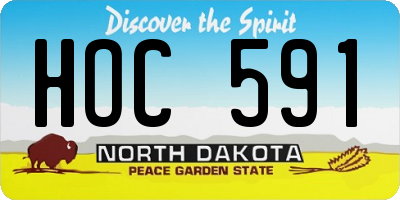 ND license plate HOC591
