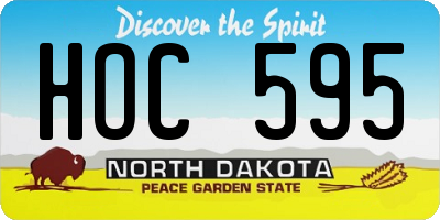 ND license plate HOC595