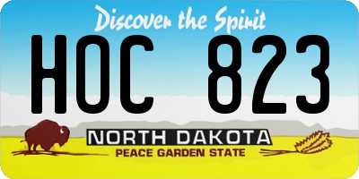 ND license plate HOC823