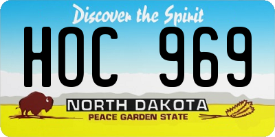 ND license plate HOC969