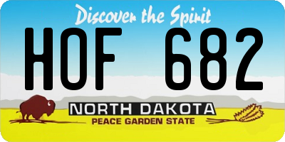 ND license plate HOF682