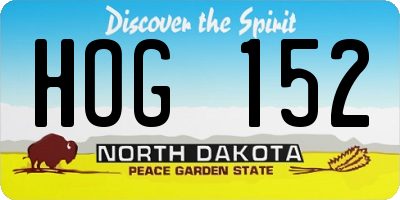 ND license plate HOG152