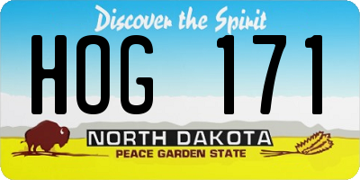 ND license plate HOG171