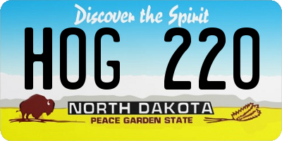 ND license plate HOG220