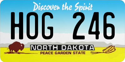 ND license plate HOG246