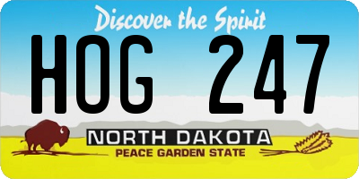 ND license plate HOG247