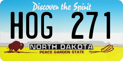 ND license plate HOG271