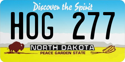 ND license plate HOG277