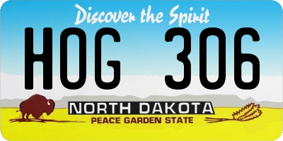 ND license plate HOG306