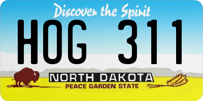 ND license plate HOG311