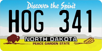 ND license plate HOG341