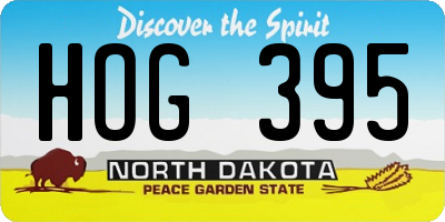 ND license plate HOG395